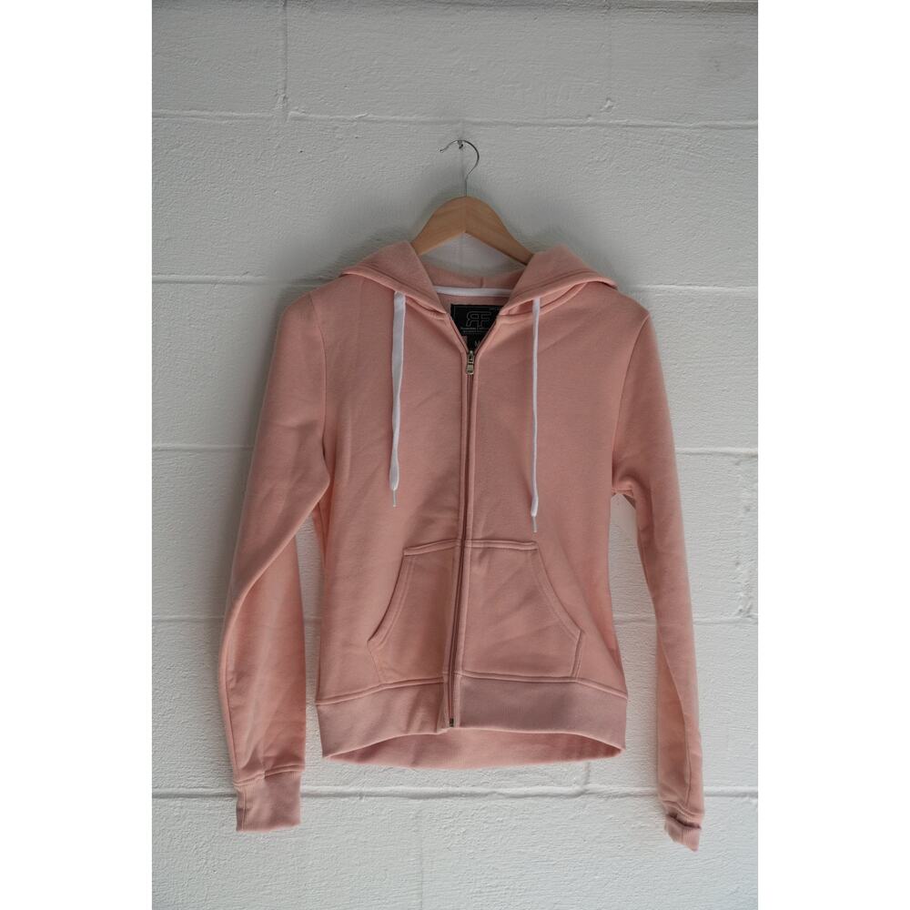 RF Premium Collection Peach/Salmon Pink Full-Zip Hoodie Size Medium